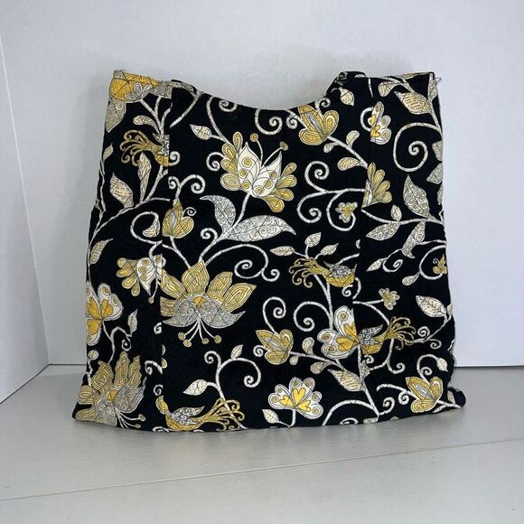 Vintage Vera Bradley Large Tote Bag Shoulder Yellow Bird Retired Embroidered - Picture 4 of 7